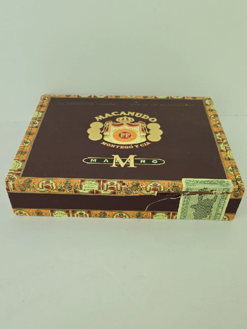 Vintage Macanudo Maduro Empty Wooden Cigar Box Barob De Rothschild